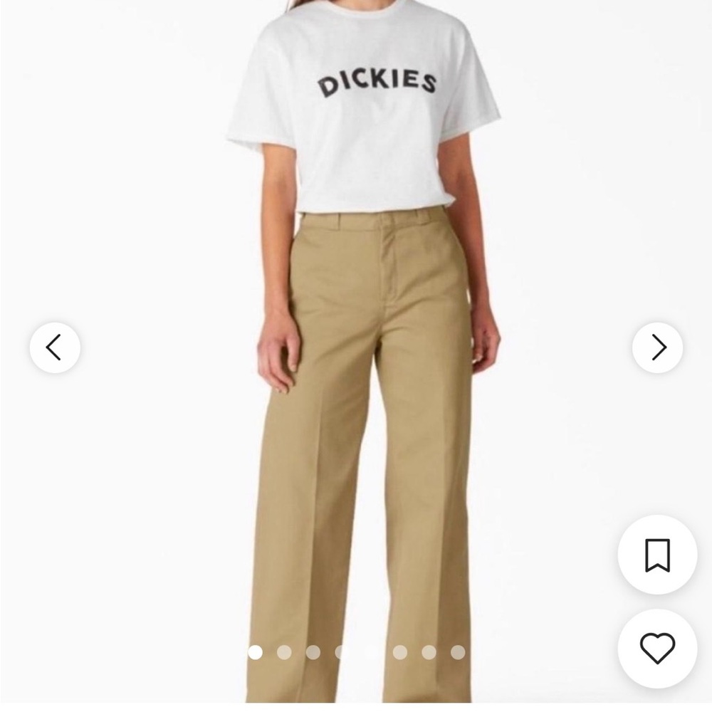 Dickies Women's Wide Leg Pants in Khaki